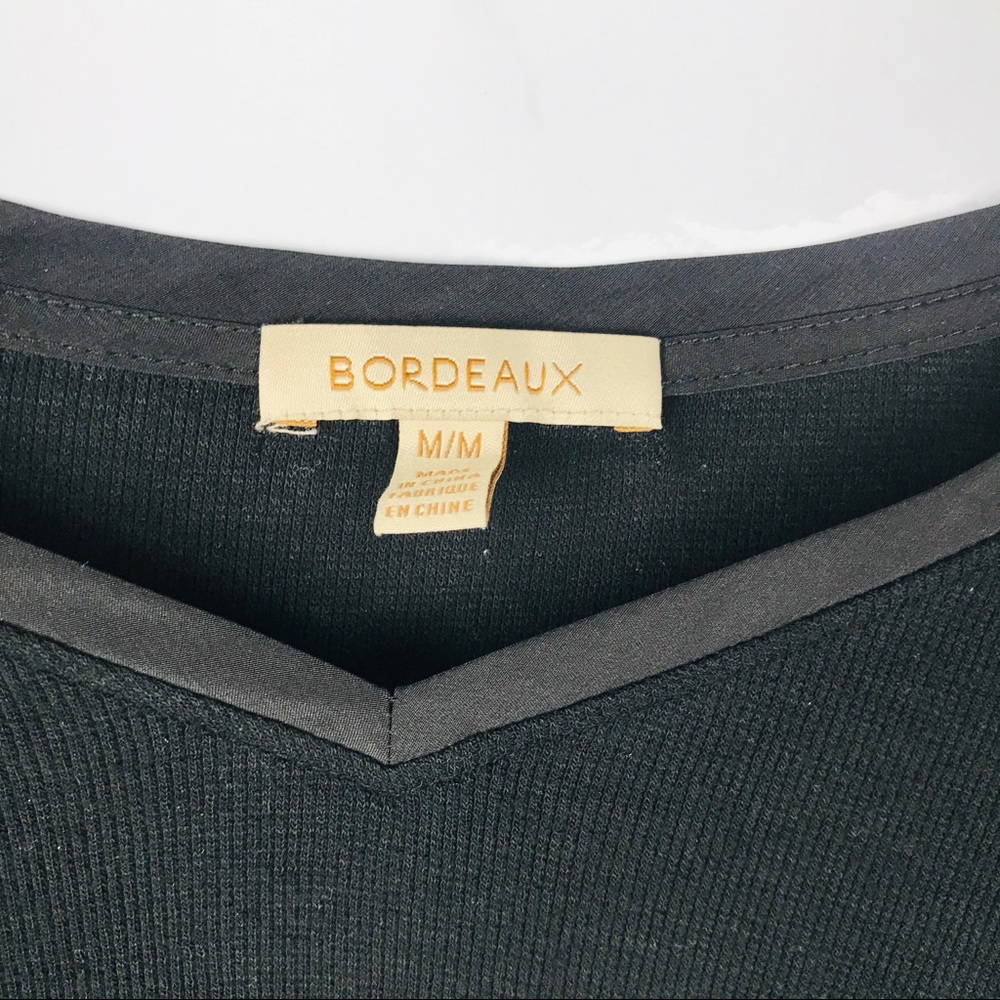 Anthropologie | Bordeaux ribbed drop shoulder - Picture 6 of 7